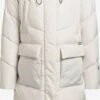 Khujo Manteaux Dhiver Manteau D’hiver Elvita Femme Blanc Cassé -Khujo dac8f96482a570db7ad41be01dd60f56