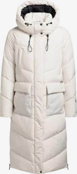 Khujo Manteaux Dhiver Manteau D’hiver Elvita Femme Blanc Cassé