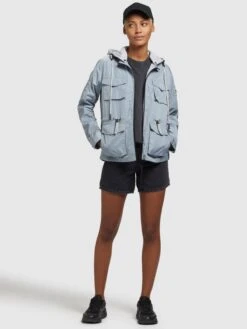 Khujo Vestes De Mi-saison Veste Mi-saison FLAMES Femme Bleu Clair -Khujo df694f2caa10f2b3760fdf5849c9e5d9