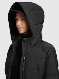 Khujo Manteaux Courts Manteau Mi-saison Amaray Femme Noir -Khujo e0bec83621b46a8d1a335615919e0a87