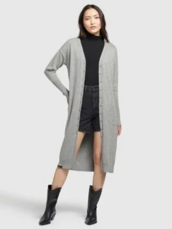 Khujo Gilets Cardigan Elina Femme Gris -Khujo e11f869f9d459423478f37a1a3d1dbd3