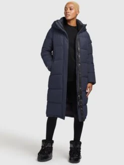 Khujo Manteaux Dhiver Manteau D’hiver TIONE Femme Bleu Marine -Khujo e5800cf4d841b8f365225f3d7efd83c5