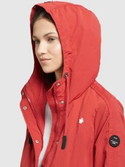 Khujo Vestes De Mi-saison Veste Mi-saison ZAHIRA3 Femme Rouge -Khujo e774b37bd51e7d0e612ed49767b7cc26
