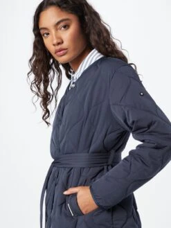 Khujo Vestes De Mi-saison Veste Mi-saison Yuna Femme Bleu Foncé -Khujo e8b1ede811550a88db0ac365d0010f63