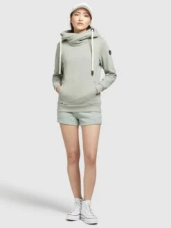 Khujo Sweats à Capuche Sweat-shirt Rhabea Femme Vert Pastel -Khujo e960e8737a6fe5157e411beae6623ea1