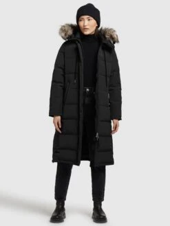 Khujo Manteaux Dhiver Manteau D’hiver LOLL Femme Noir -Khujo eab114175c0d6c2e9427c06a3c766364