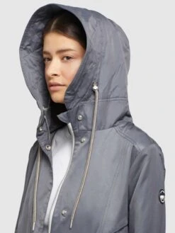 Khujo Parkas Parka Mi-saison ONDA2 Femme Bleu-gris -Khujo ee530576a8e528a0b18ded400b300ddc