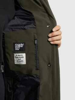 Khujo Manteaux De Mi-saison Manteau Mi-saison Namita Femme Vert Foncé -Khujo f12c6eee1bb857a90f14404db6abe248