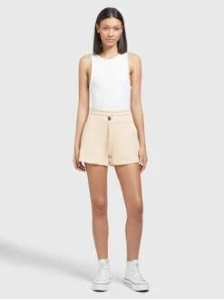 Khujo Shorts Regular Pantalon Femme Jaune Clair -Khujo f16d6d37ca6bb6d1c81bd4d8c0e68ed9