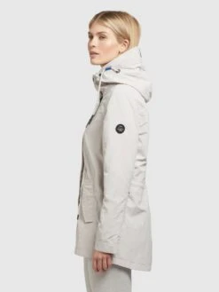 Khujo Vestes De Mi-saison Veste Mi-saison CAIMA Femme Gris Clair -Khujo f581aa1dc0f47deb97f733f26f556532