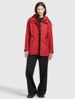 Khujo Parkas Parka Mi-saison FELINA Femme Rouge -Khujo fa946f692e98f8daa0a9caf6c18ee627