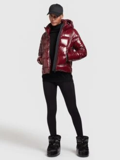 Khujo Vestes Dhiver Veste D’hiver Fala Femme Rouge Foncé -Khujo fbad1100bfe9696cce4d6a848f0ac46c