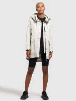 Khujo Manteaux De Mi-saison Manteau Mi-saison AIRA Femme Gris Clair -Khujo fe3e966c69927fe7742075c135af8217